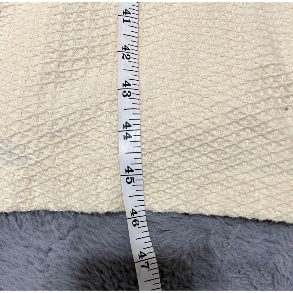 Boca Terry Waffle Knit Robe Cream Cotton Blend One Size Spa Robe Embroidered O - Picture 8 of 9